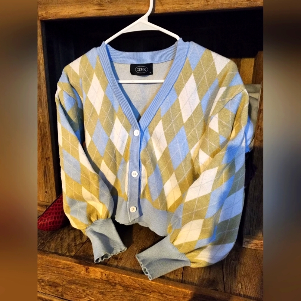 Cider plaid cardigan